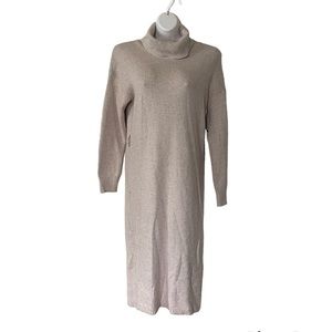 NWT Rachel Zoe midi turtleneck sweater dress in oatmeal/taupe Size S